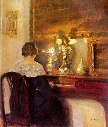 Carl Hessmert, A Lady Playing the Spinet